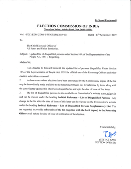 ELECTIOI\ COMMISSION of INDIA Nirvachan Sadan