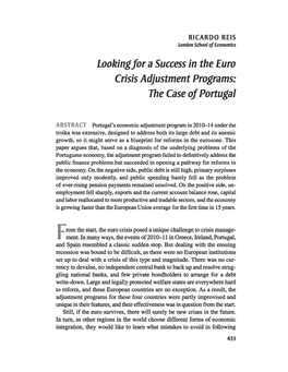 Looking for a Success in the Euro Crisis Adjustment Programs: the Case of Portugal