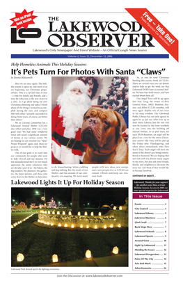 It's Pets Turn for Photos with Santa “Claws”
