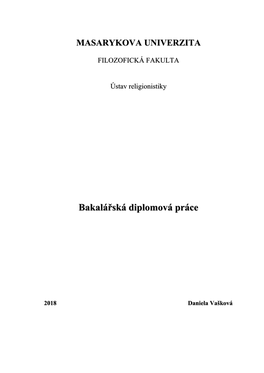 Bakalářská Diplomová Práce
