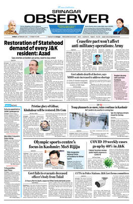 Restoration of Statehood Demand of Every J&K