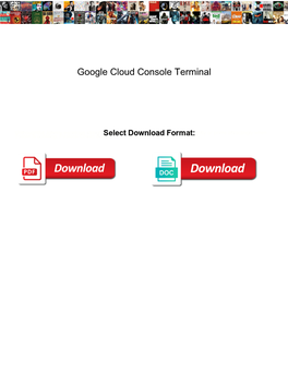 Google Cloud Console Terminal