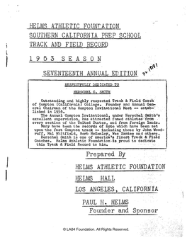 Helms Track and Field Annual 1953