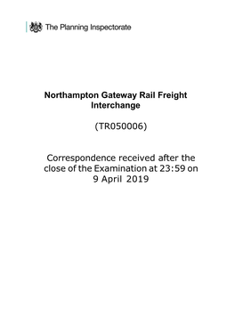 Northampton Gateway Rail Freight Interchange (TR050006)