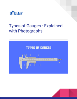 Types of Gauges : Explained with Photographs