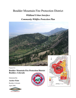 Boulder Mountain Fire Protection District CWPP (2006)