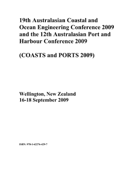 Coastal and Ocean Engineering Conference 2009 and the 12Th Australasian Port and Harbour Conference 2009