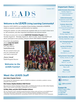 Meet the LEADS Staff