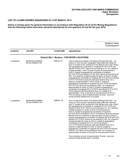 Abandoned Claims for Publishing