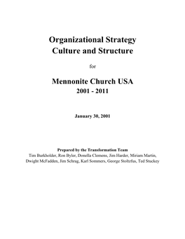 Organizational Strategy Culture and Structure