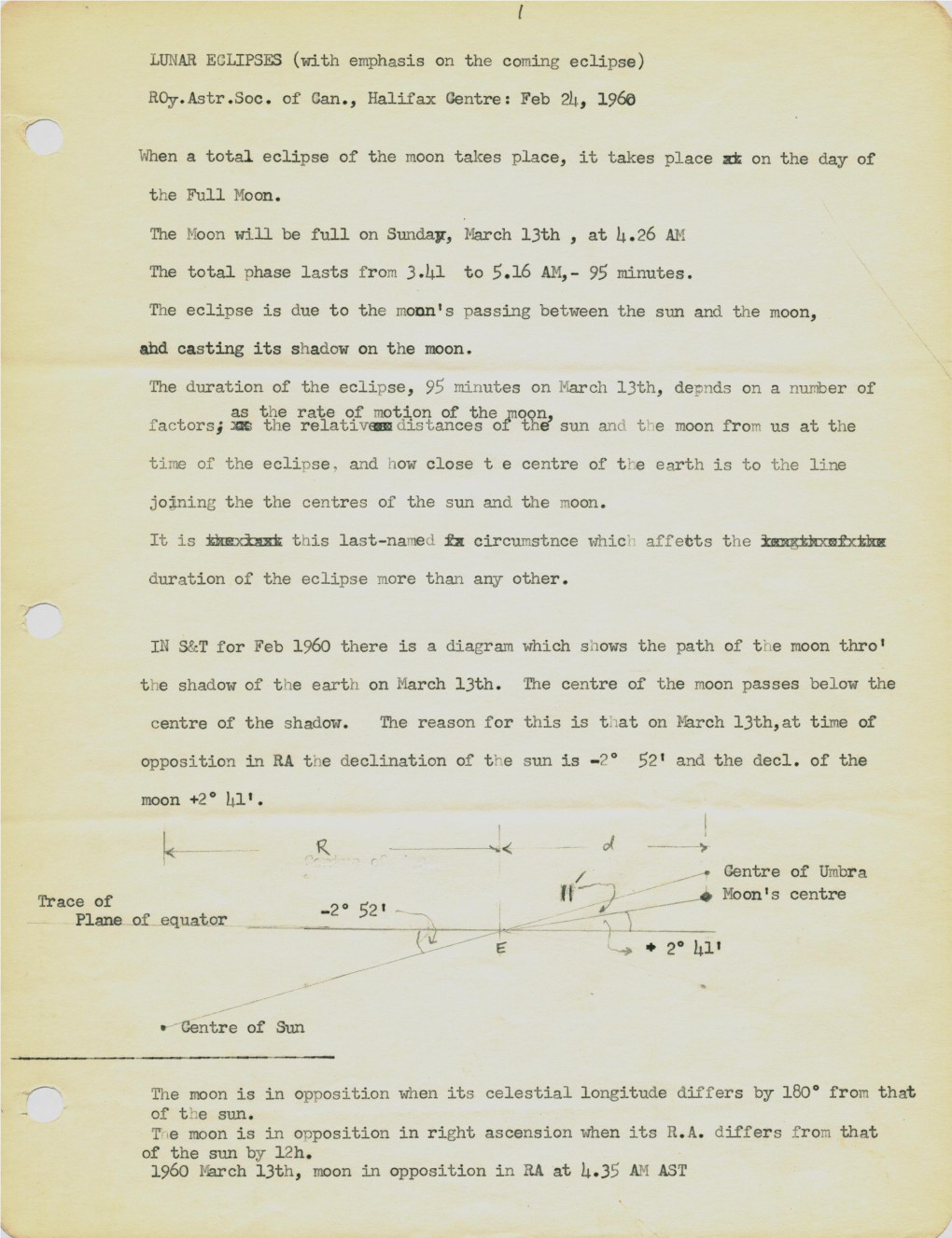 LUNAR ECLIPSES (With Emphasis on the Coming Eclipse) Roy.Astr.Soc