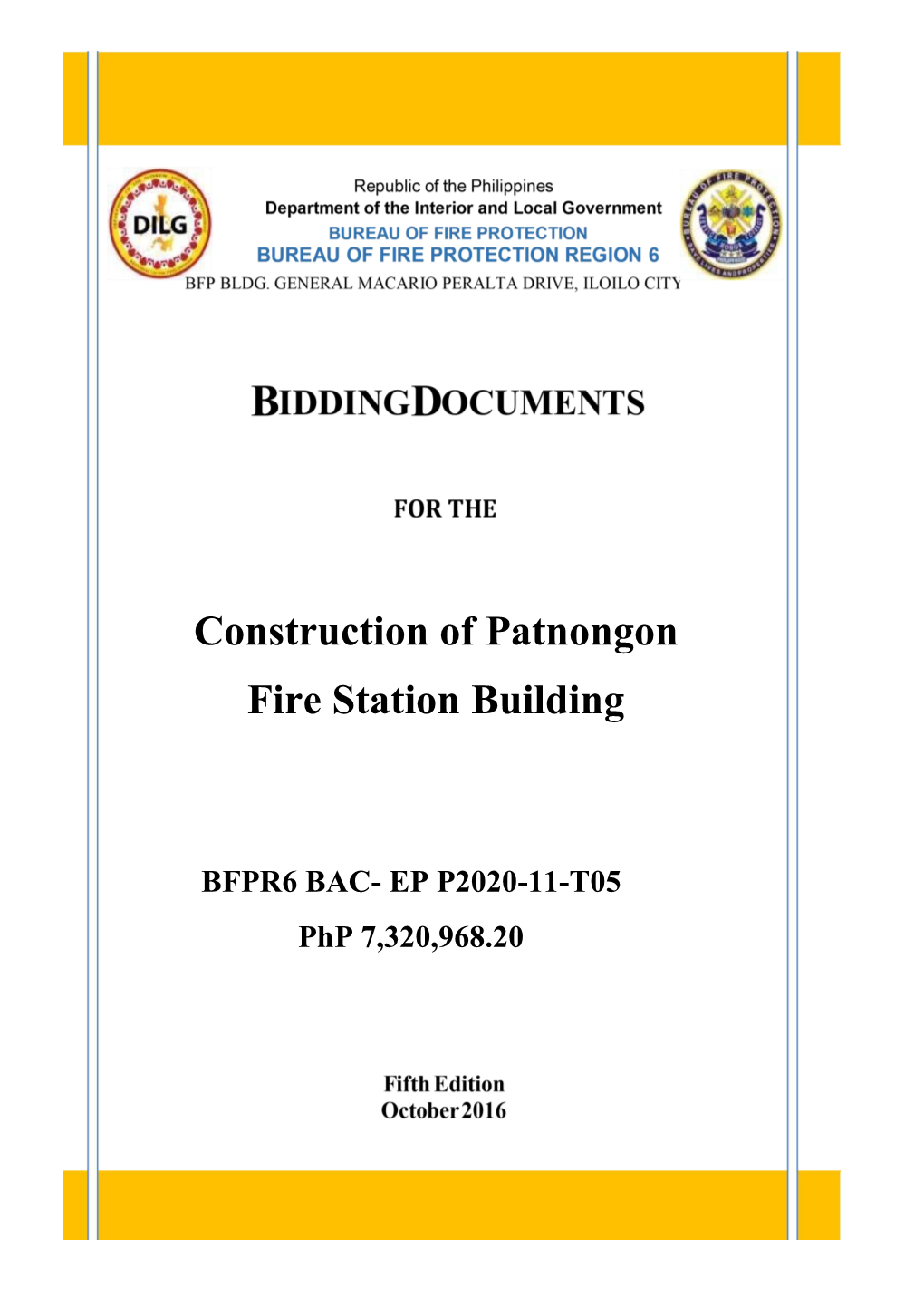 Construction of Patnongon Fire Station Building