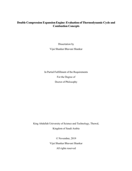 Double Compression Expansion Engine: Evaluation of Thermodynamic Cycle and Combustion Concepts
