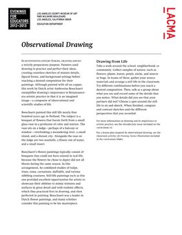 Observational Drawing ______