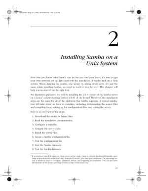 Chapter 2: Installing Samba on a Unix System