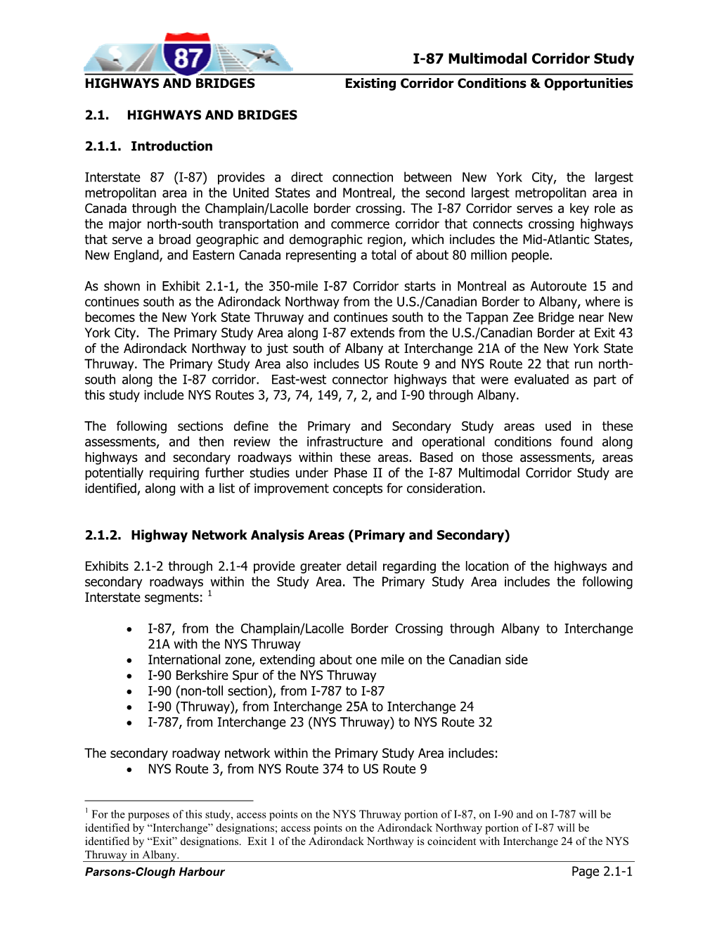 I-87 Multimodal Corridor Study