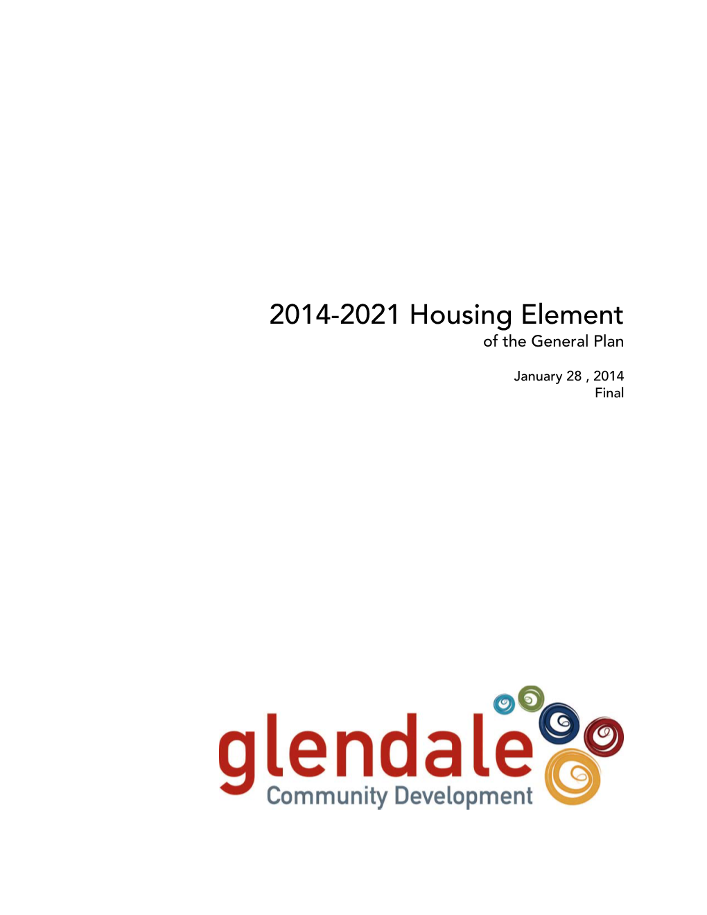 2014-2021 Housing Element of the General Plan