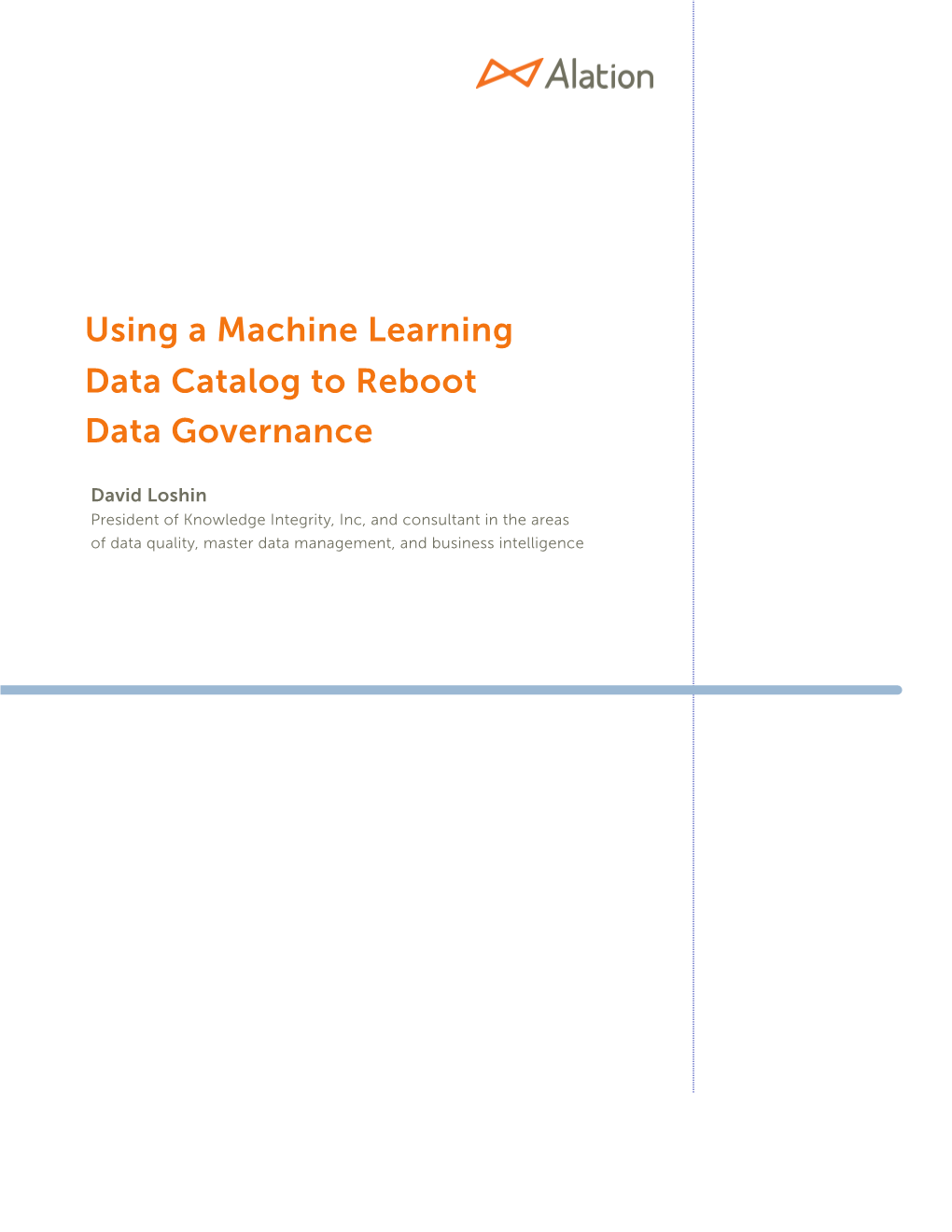 Using a Machine Learning Data Catalog to Reboot Data Governance