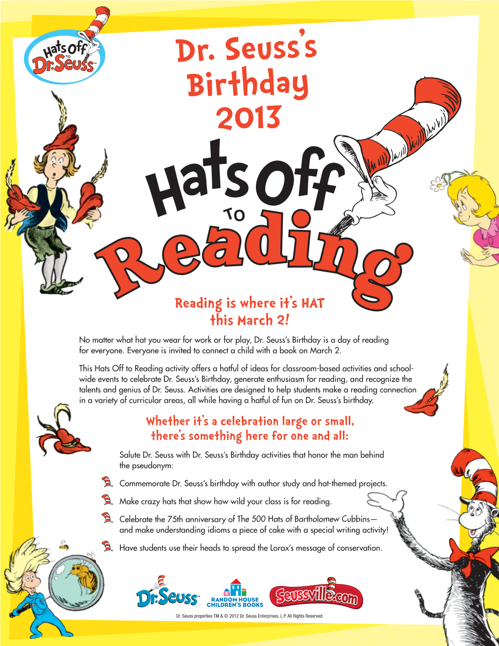 Dr. Seuss's Birthday 2013