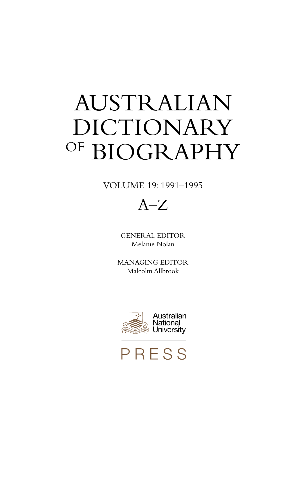 Australian Dictionary of Biography