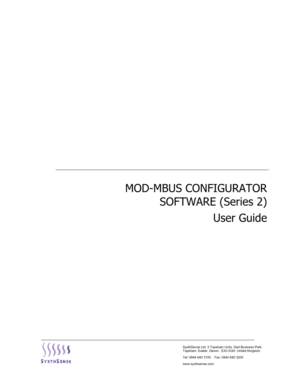 MOD-MBUS CONFIGURATOR SOFTWARE (Series 2)