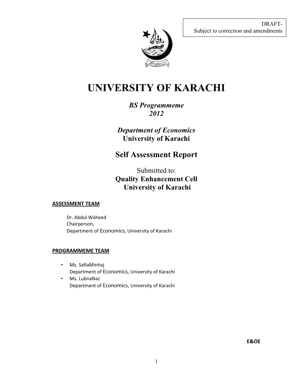 University of Karachi