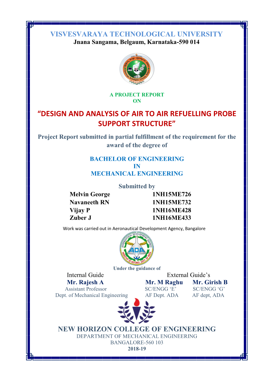 “Design and Analysis of Air to Air Refuelling Probe