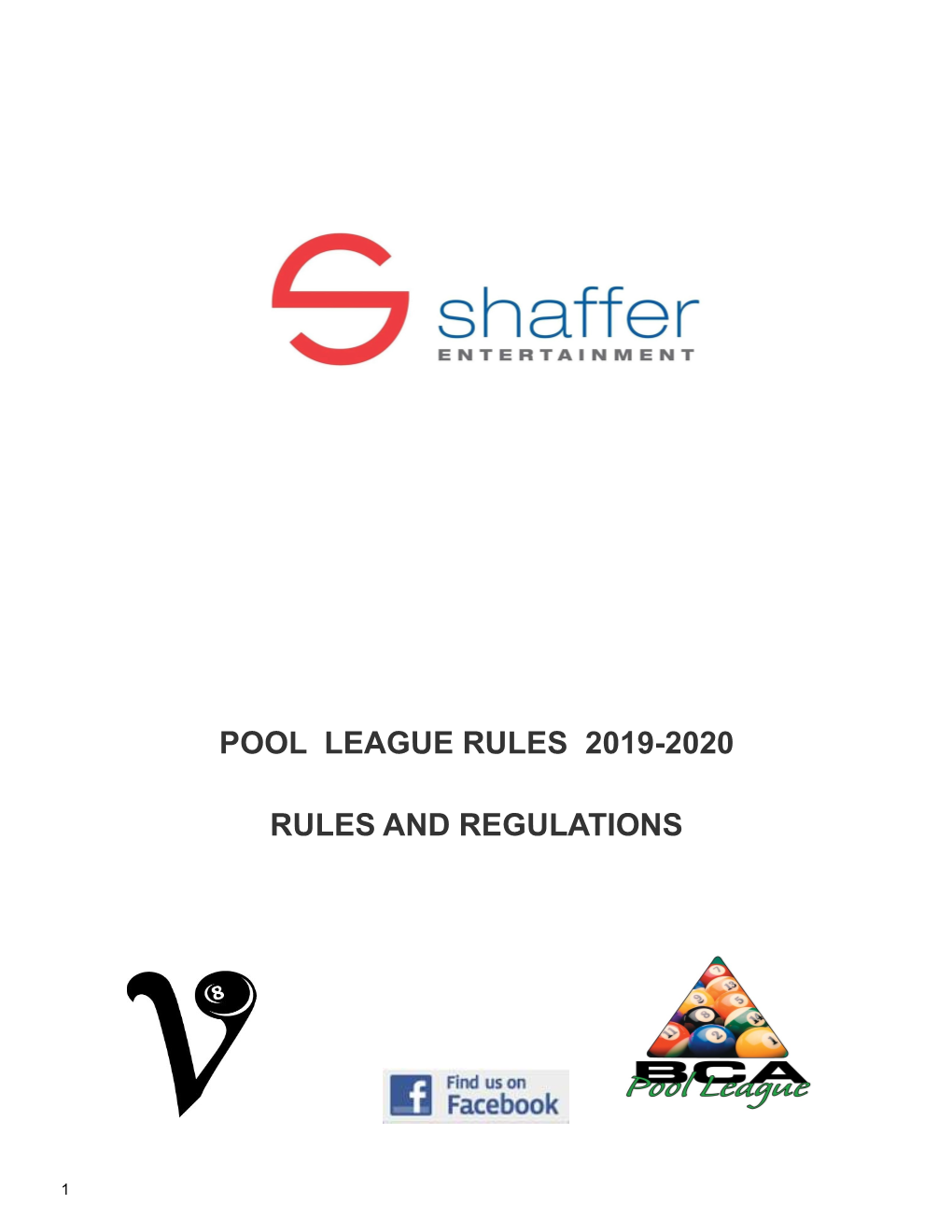 Pool League Rules 2019-2020 Rules and Regulations