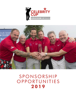 Sponsorship Opportunities 2019 Event Overview
