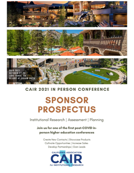 Cair 2021 Conference Sponsorship