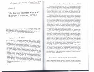 The Franco-Prussian War and the Paris Commune, 1870-1
