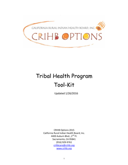 Tribal Health Program Tool-Kit