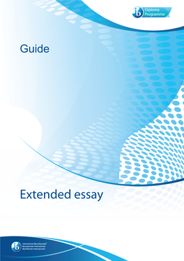 Extended Essay Extended Essay Guide