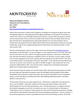 MONTECRISTO Magazine – Paloma Herrera Guests With