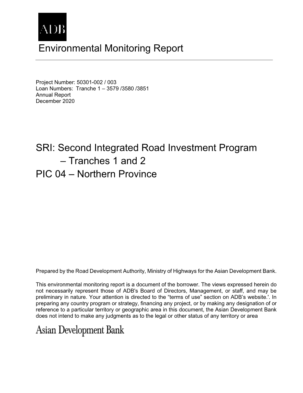 Environmental Monitoring Report