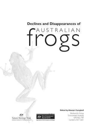 Declines and Disappearances of Australian Frogs Ed by Czechura, G.V