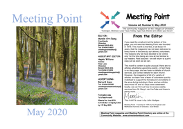 Meeting Point Volume 44, Number 8, May 2020