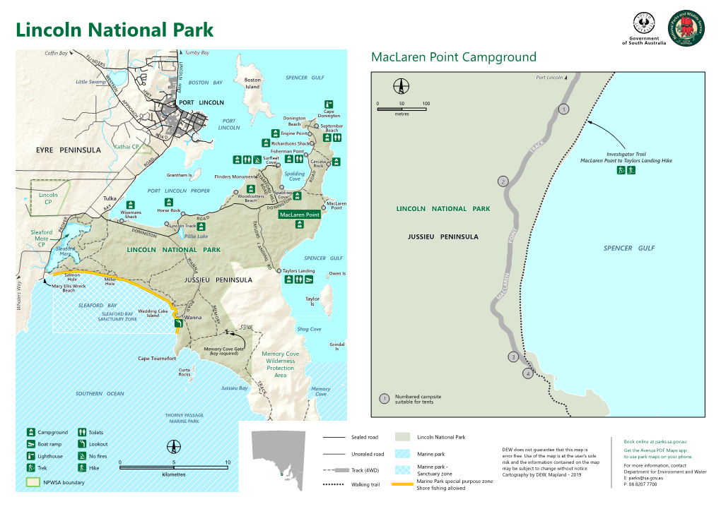 Lincoln National Park % Coffin Bay % Tumby Bay FL I N L DE I