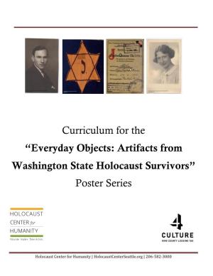 Everyday Objects: Artifacts from Washington State Holocaust Survivors” Poster Series