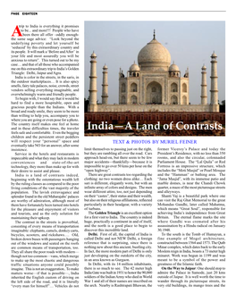 India—A Land of Contrasts Feels Safe and Comfortable