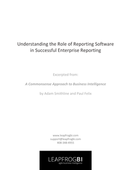 Understanding the Role of Reporting Software in Successful Enterprise Reporting