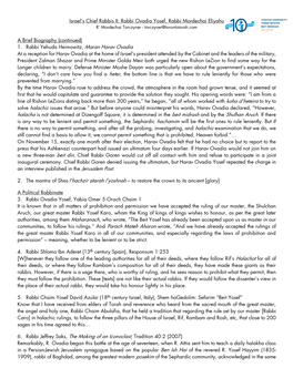 Maran Harav Ovadia the Making of an Iconoclast, Tradition 40:2 (2007)