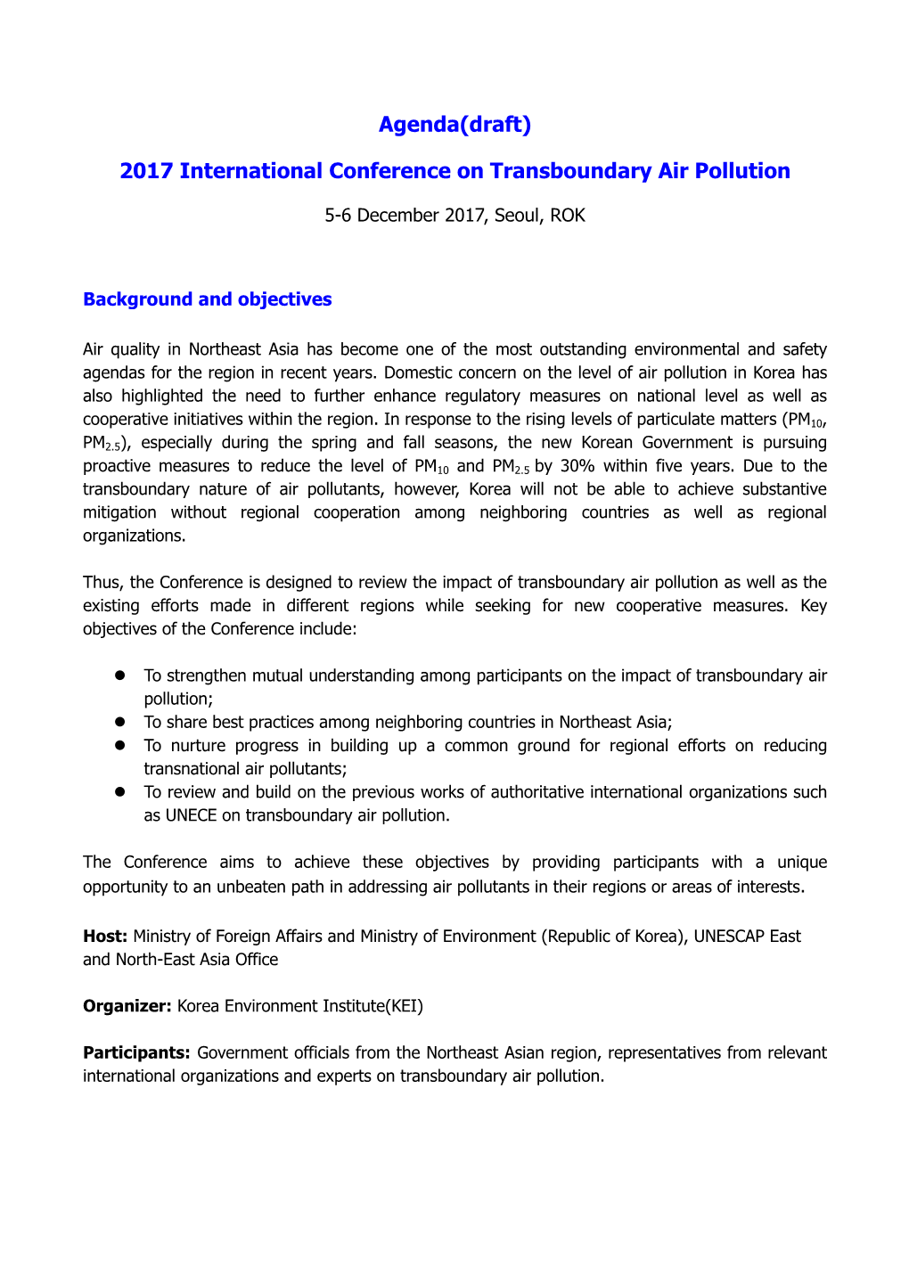 2017 International Conference on Transboundary Air Pollution