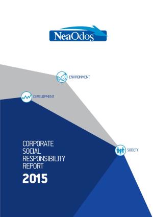 Corporate Social Responsibility Report of Nea Odos