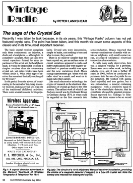 1994-07: the Saga of Crystal Sets