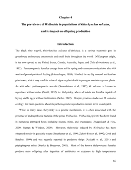 Chapter 4 the Prevalence of Wolbachia In