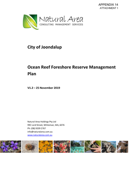 Ocean Reef Foreshore Management Plan