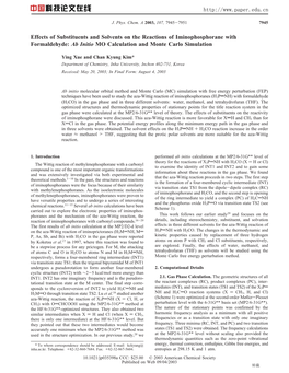 Ab Initio MO Calculation and Monte Carlo Simulation