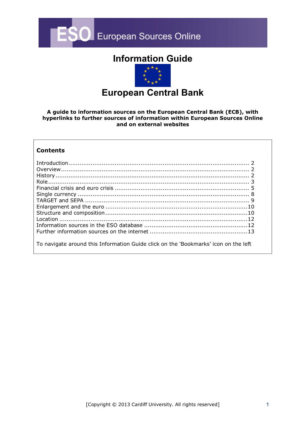 Information Guide European Central Bank