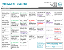 MARCH 2020 @ Thrive Suffolk
